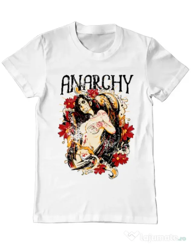 Tricou ADLER barbat Anarchy angel Alb