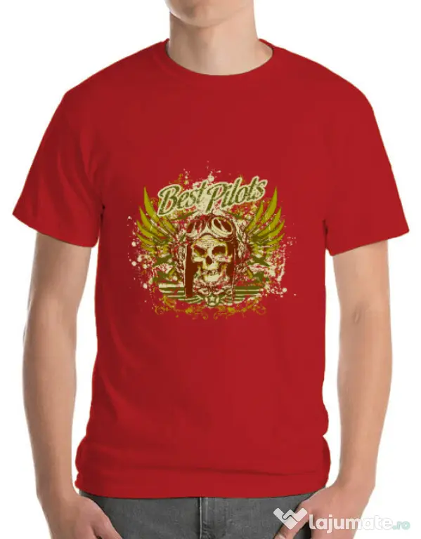 Tricou ADLER barbat Best pilots Rosu