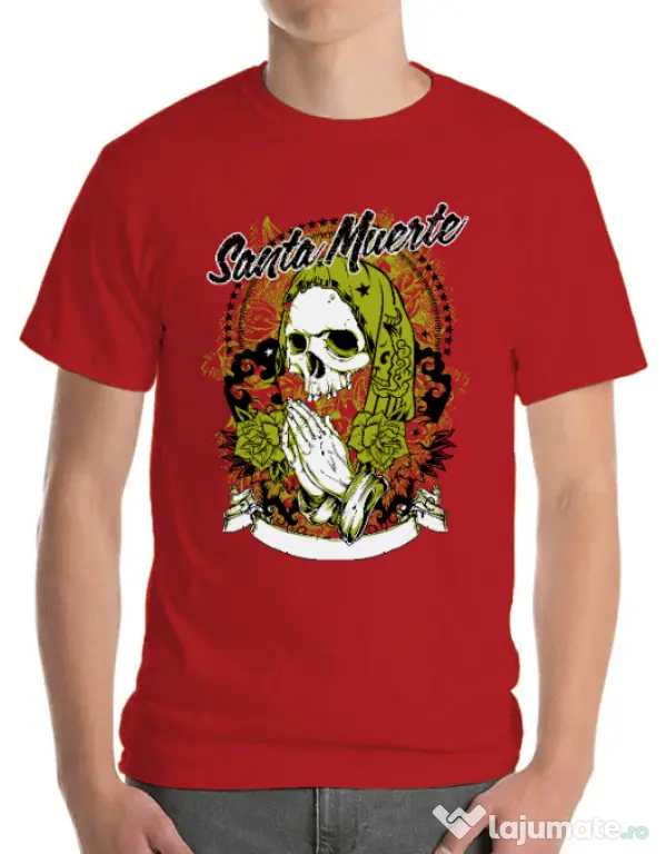 Tricou ADLER barbat Holy death Rosu
