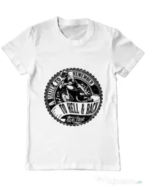 Tricou ADLER barbat A ride to remember Alb