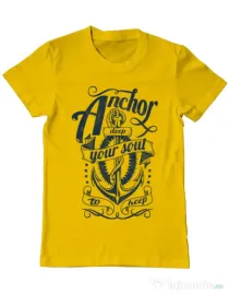 Tricou ADLER barbat Anchor deep Galben
