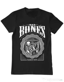 Tricou ADLER barbat Bad bones crew always win Negru