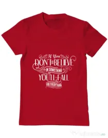 Tricou ADLER barbat Believe in something Rosu