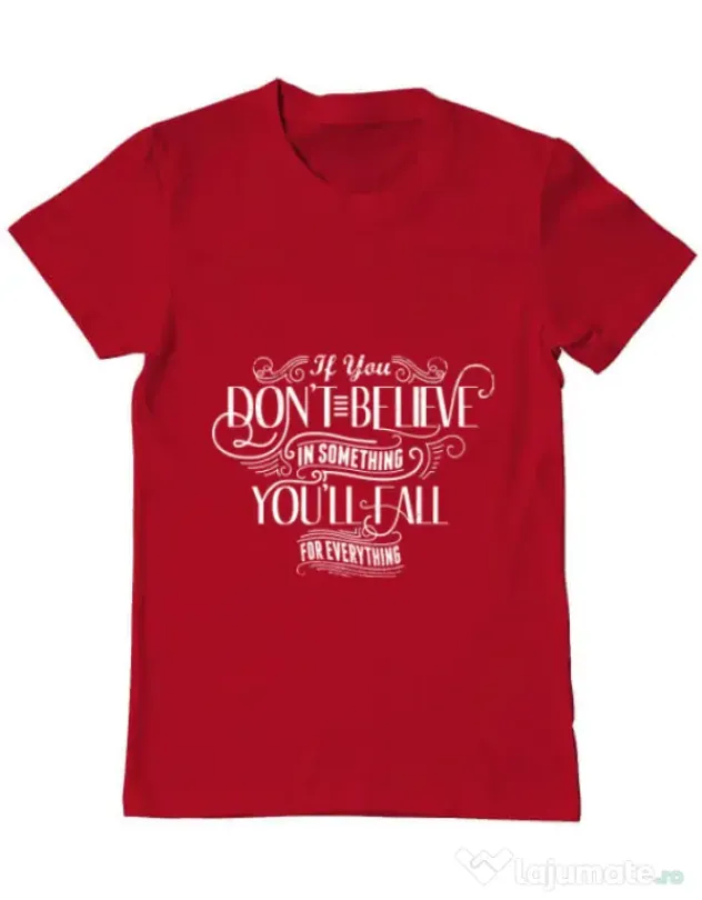 Tricou ADLER barbat Believe in something Rosu