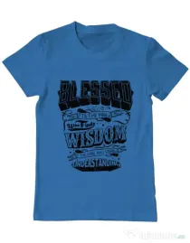 Tricou ADLER barbat Blessed Albastru azuriu