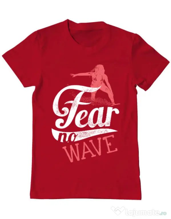 Tricou ADLER barbat Fear no wave Rosu