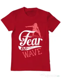 Tricou ADLER barbat Fear no wave Rosu