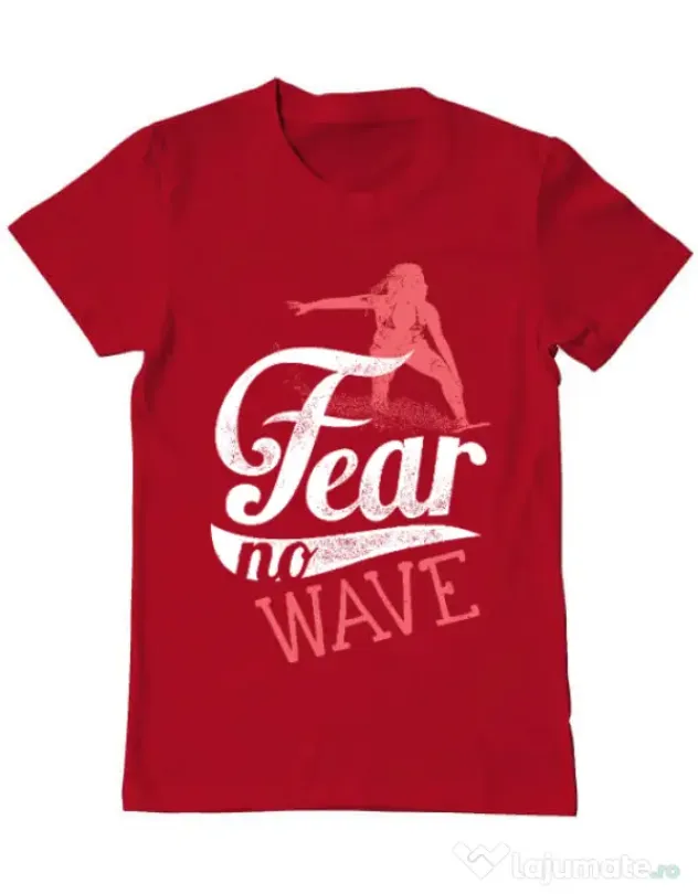 Tricou ADLER barbat Fear no wave Rosu