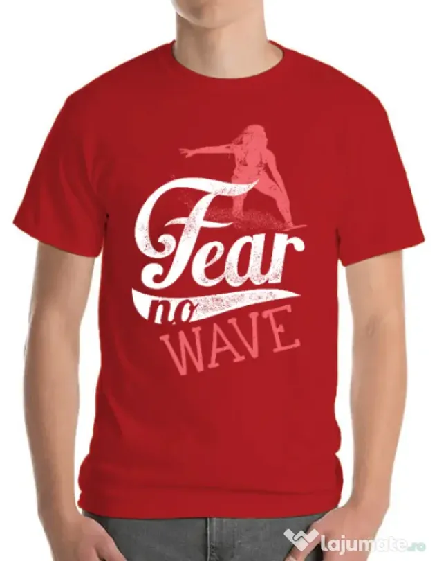 Tricou ADLER barbat Fear no wave Rosu