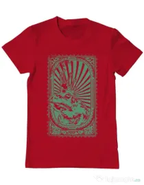 Tricou ADLER barbat Frog king Rosu