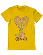Tricou ADLER barbat Love trip Galben