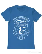 Tricou ADLER barbat Keep dancing Albastru azuriu