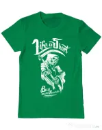 Tricou ADLER barbat Life is short Verde mediu