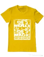 Tricou ADLER barbat Mad but magic Galben