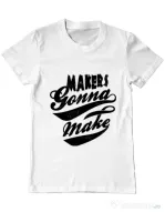 Tricou ADLER barbat Makers gonna make Alb