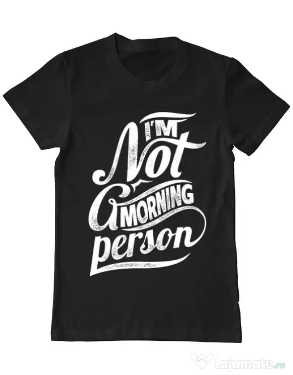 Tricou ADLER barbat Not a morning person Negru