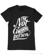 Tricou ADLER barbat Not a morning person Negru
