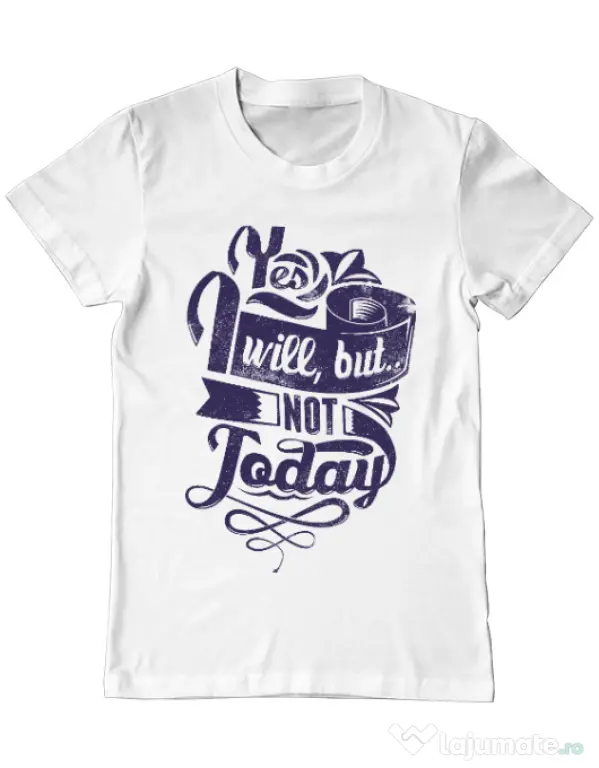 Tricou ADLER barbat Not today Alb