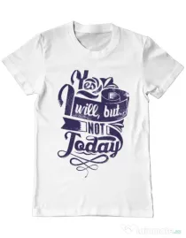 Tricou ADLER barbat Not today Alb