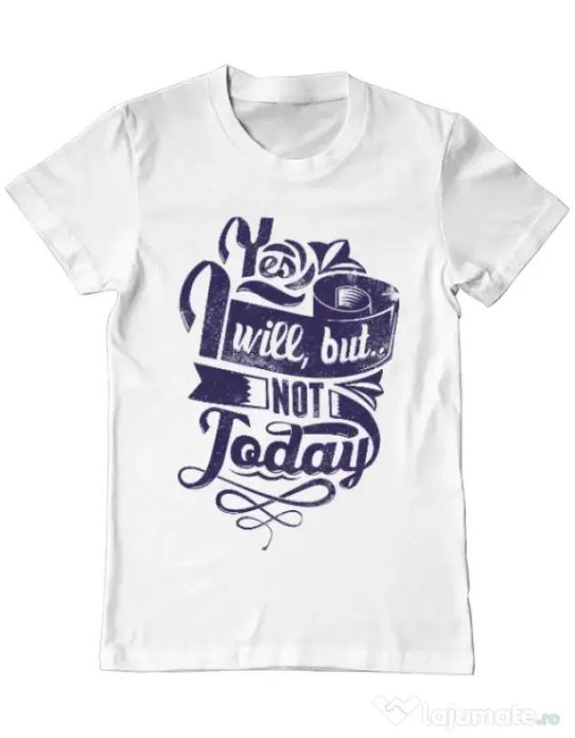 Tricou ADLER barbat Not today Alb