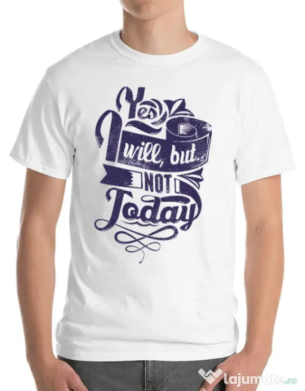 Tricou ADLER barbat Not today Alb