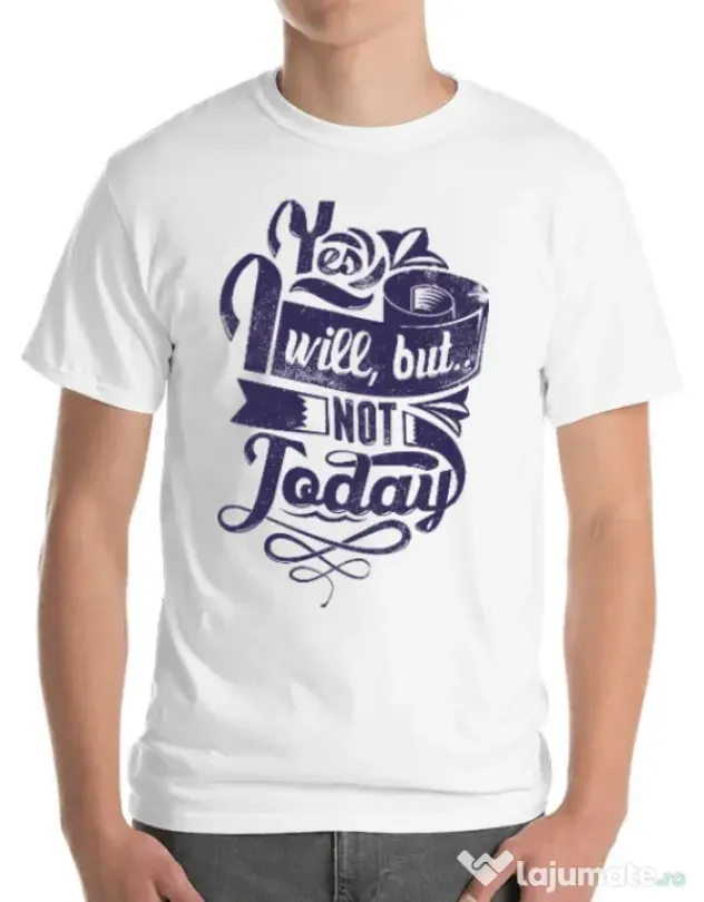 Tricou ADLER barbat Not today Alb