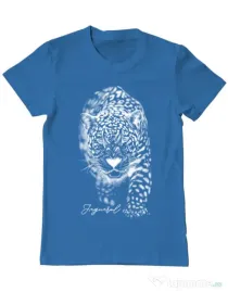 Tricou ADLER barbat Jaguarul Alb Albastru azuriu