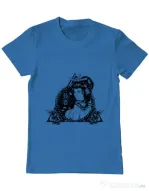 Tricou ADLER barbat Oriental vibes Albastru azuriu