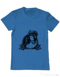 Tricou ADLER barbat Oriental vibes Albastru azuriu