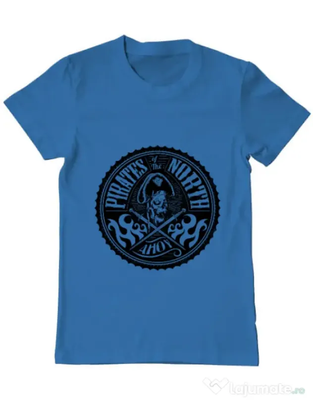 Tricou ADLER barbat Pirates of the north Albastru azuriu