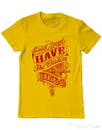 Tricou ADLER barbat Quiet people loud minds Galben