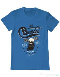 Tricou ADLER barbat The bearded bastards Albastru azuriu