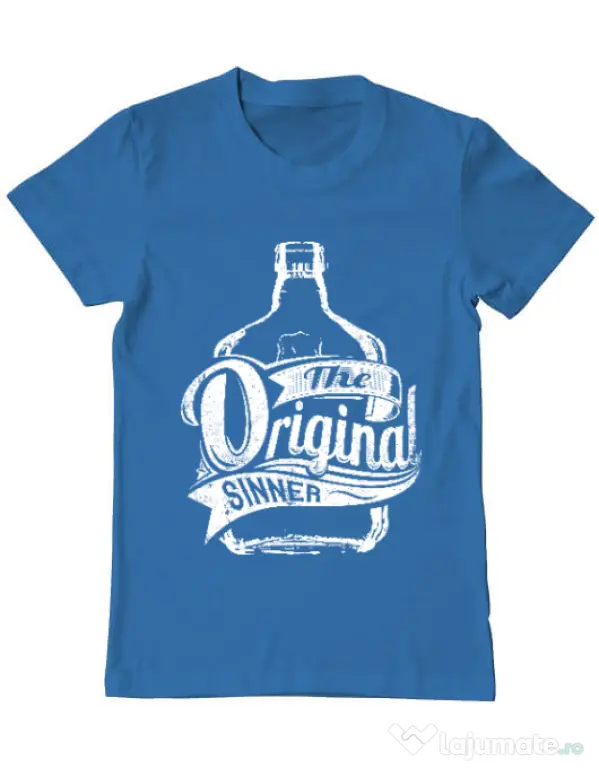 Tricou ADLER barbat The original sinner Albastru azuriu
