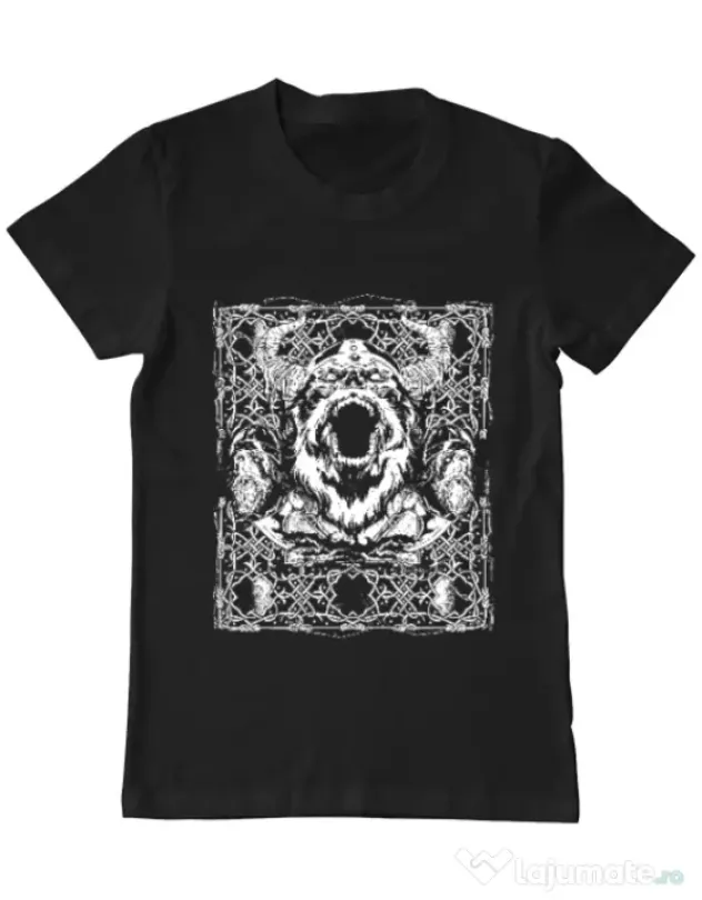 Tricou ADLER barbat Viking rage Negru