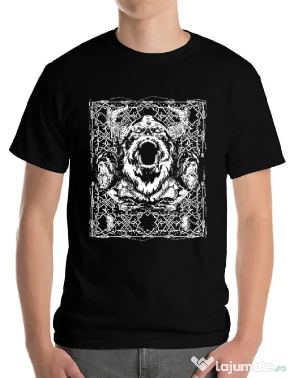 Tricou ADLER barbat Viking rage Negru