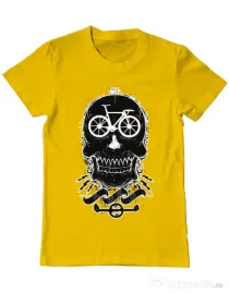 Tricou ADLER barbat Bicycle love Galben
