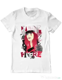 Tricou ADLER barbat Raining fire Alb