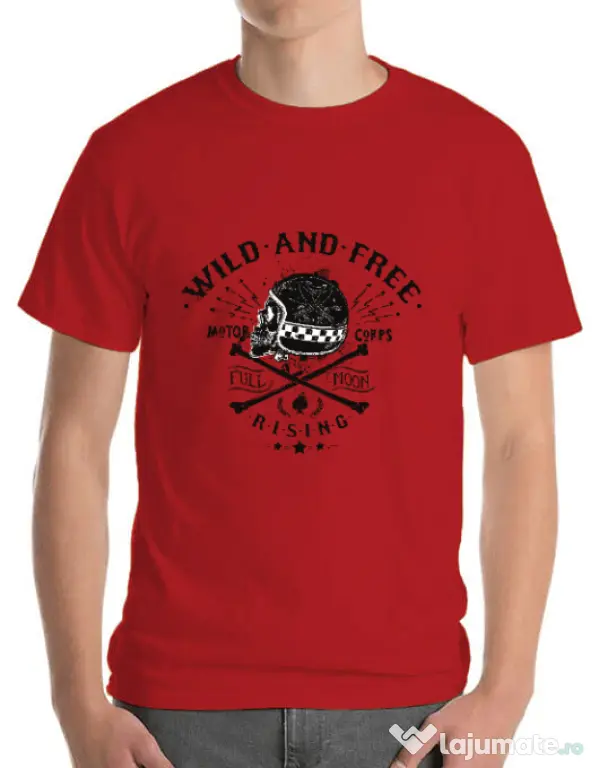 Tricou ADLER barbat Wild and free Rosu