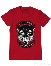 Tricou ADLER barbat My Land My Rules Rosu