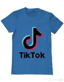 Tricou ADLER barbat Tik Tok Albastru azuriu