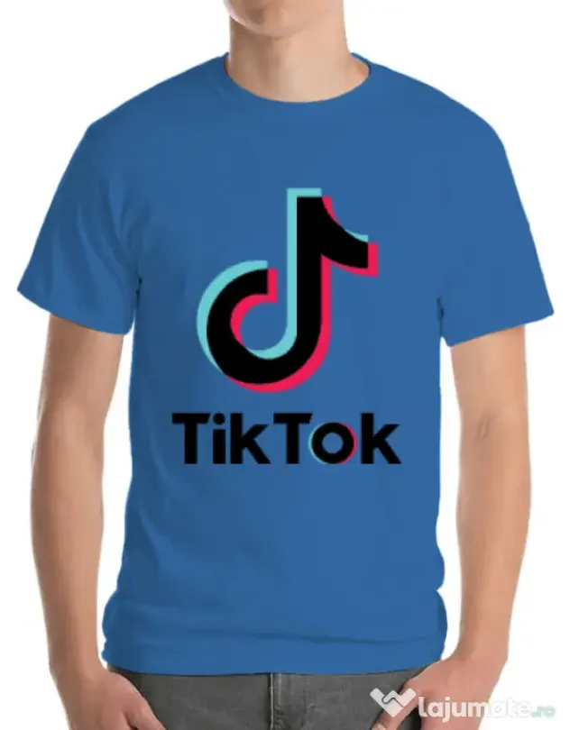 Tricou ADLER barbat Tik Tok Albastru azuriu