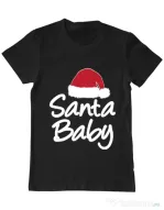Tricou ADLER barbat Santa baby Negru