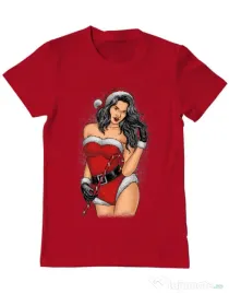 Tricou ADLER barbat Sexy Santa Girl Rosu