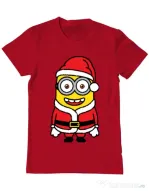 Tricou ADLER barbat Santa minions Rosu
