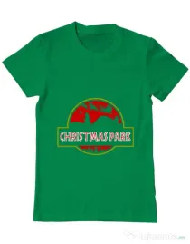 Tricou ADLER barbat Christmas park Verde mediu
