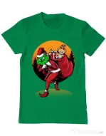 Tricou ADLER barbat Grinch stole Christmas Verde mediu