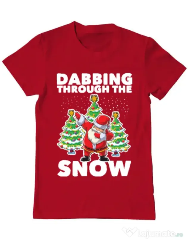 Tricou ADLER barbat Dabbing Santa Rosu