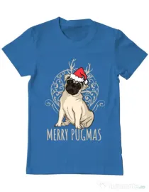Tricou ADLER barbat Merry pugmas Albastru azuriu