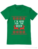 Tricou ADLER barbat Here for the beer Verde mediu