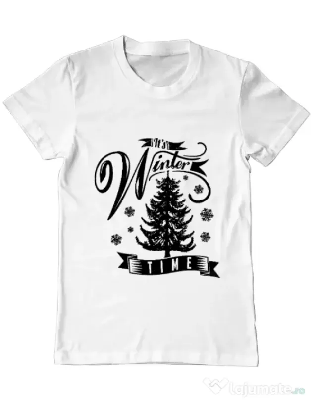 Tricou ADLER barbat Winter time Alb